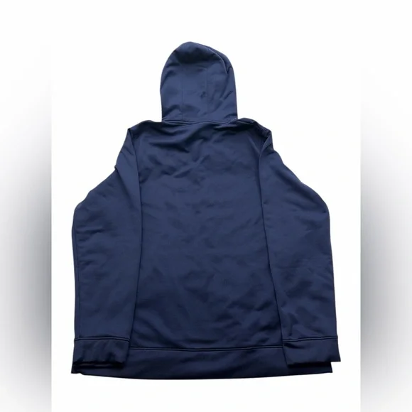 Under Armour Navy Blue Hoodie Pullover Logo XL Loose Fit - Picture 5 of 9